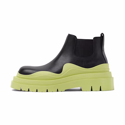 (W) Bottega Veneta BV Tire Chelsea Boot 'Black Green'
