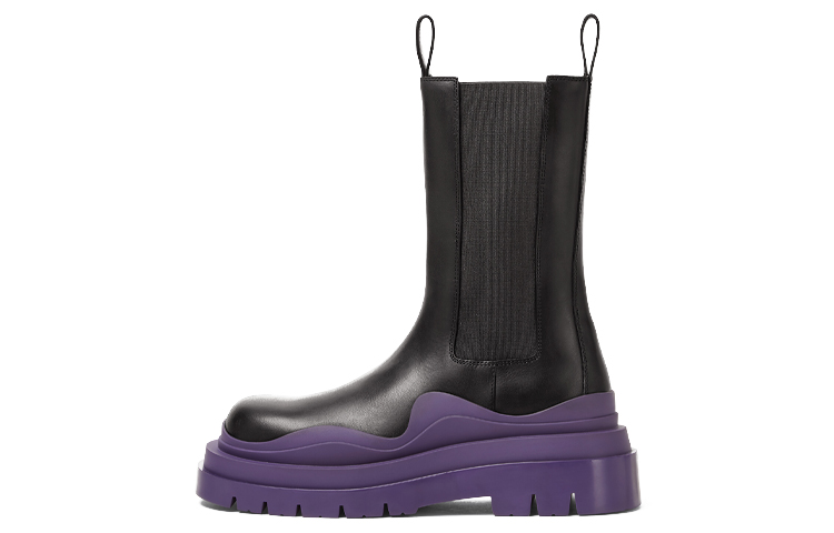 (W) Bottega Veneta BV Tire Chelsea Boot 'Black Purple'