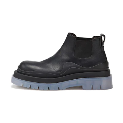 (W) Bottega Veneta BV Tire Chelsea Boot 'Black Clear Sole'