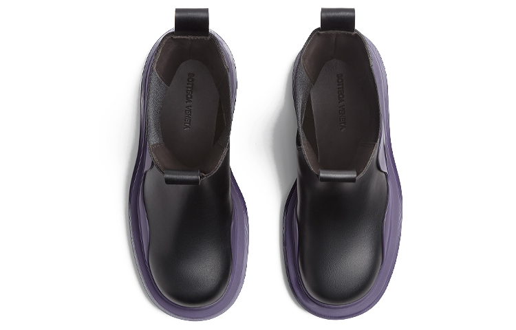 (W) Bottega Veneta BV Tire Chelsea Boot 'Black Purple' 圖 3
