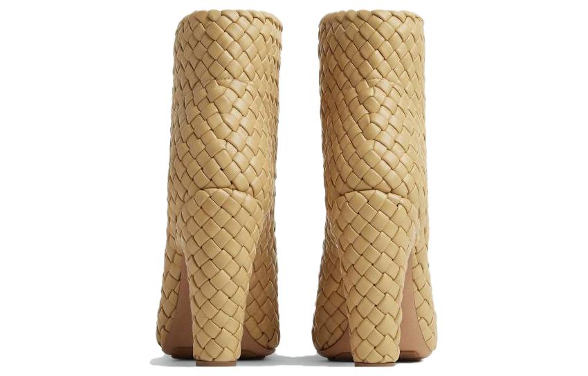 (W) Bottega Veneta Canalazzo 'Beige High-Heel Ankle Boot' 圖 4