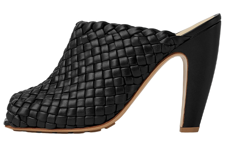 (W) Bottega Veneta Canalazzo 'Black Leather'