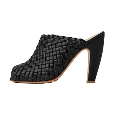 (W) Bottega Veneta Canalazzo 'Black Leather'