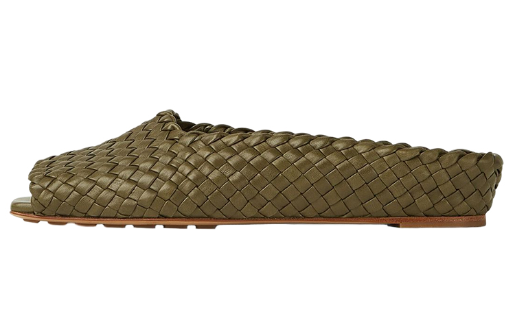 Buy (W) Bottega Veneta Canalazzo ''Groene Platte Vierkante Neus Fashion Sandalen'' 729686V2P503684