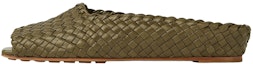 Buy (W) Bottega Veneta Canalazzo 'Sandal Muza Hijau Tapak Rata Berkepit Petak' 729686V2P503684