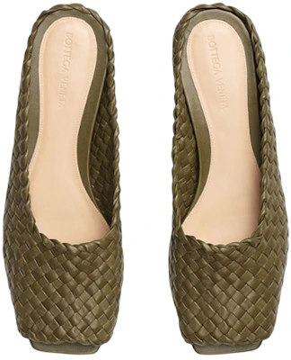 (W) Bottega Veneta Canalazzo ''Groene Platte Vierkante Neus Fashion Sandalen'' 729686V2P503684 Order (W) Bottega Veneta Canalazzo ''Groene Platte Vierkante Neus Fashion Sandalen'' 729686V2P503684