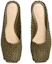 Order (W) Bottega Veneta Canalazzo ''Groene Platte Vierkante Neus Fashion Sandalen'' 729686V2P503684