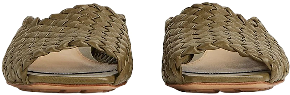 (W) Bottega Veneta Canalazzo ''Groene Platte Vierkante Neus Fashion Sandalen'' 729686V2P503684 Lookbook (W) Bottega Veneta Canalazzo ''Groene Platte Vierkante Neus Fashion Sandalen'' 729686V2P503684