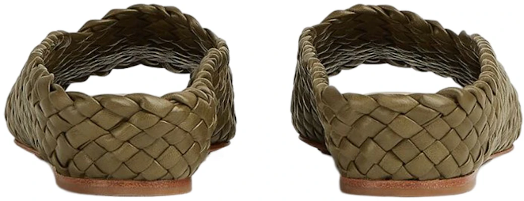 (W) Bottega Veneta Canalazzo ''Groene Platte Vierkante Neus Fashion Sandalen'' 729686V2P503684 Shop (W) Bottega Veneta Canalazzo ''Groene Platte Vierkante Neus Fashion Sandalen'' 729686V2P503684
