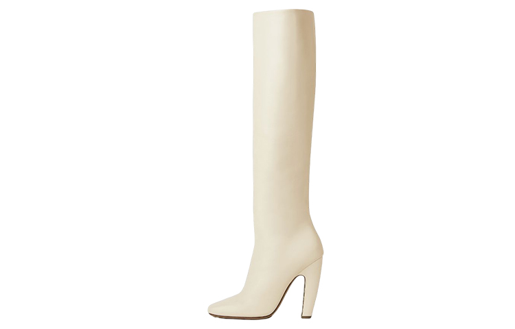 (W) Bottega Veneta Canalazzo 'White High-Heel'