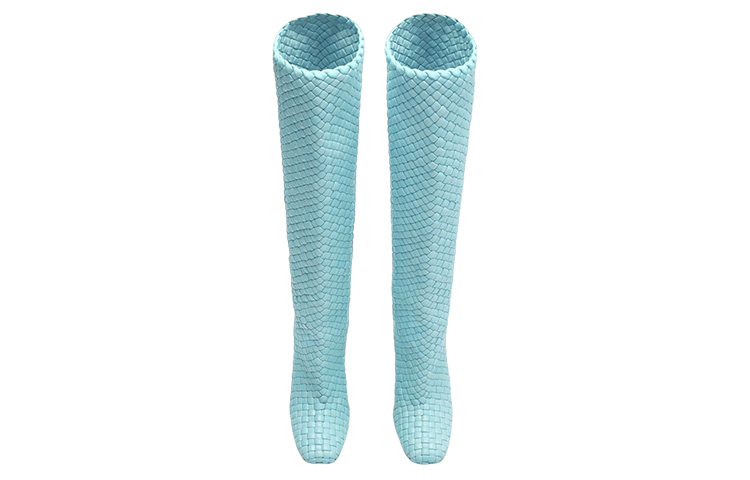 (W) Bottega Veneta Canalazzo High-Top Boot 'Light Blue Woven' 圖 2