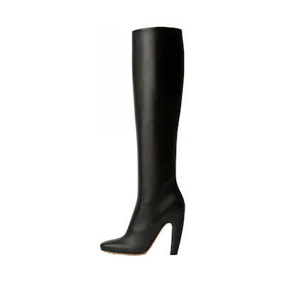 (W) Bottega Veneta Canalazzo High Boot 'Black Leather'