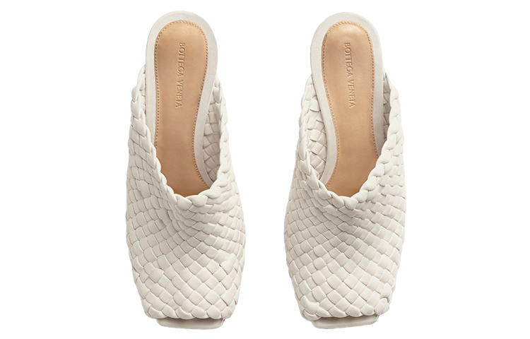 (W) Bottega Veneta Canarazzo 'White Square Toe Chunky Heel' 圖 2
