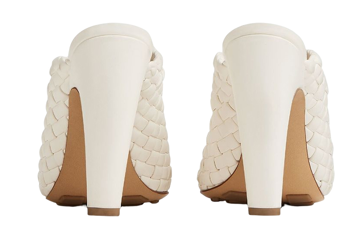 (W) Bottega Veneta Canarazzo 'White Square Toe Chunky Heel' 圖 4