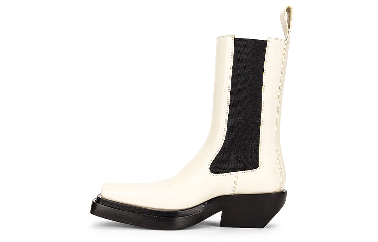 (W) Bottega Veneta Chelsea Boot 'Retro Fashion White Black'