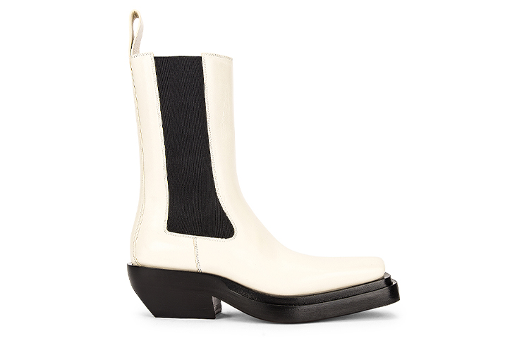 (W) Bottega Veneta Chelsea Boot 'Retro Fashion White Black' 圖 2