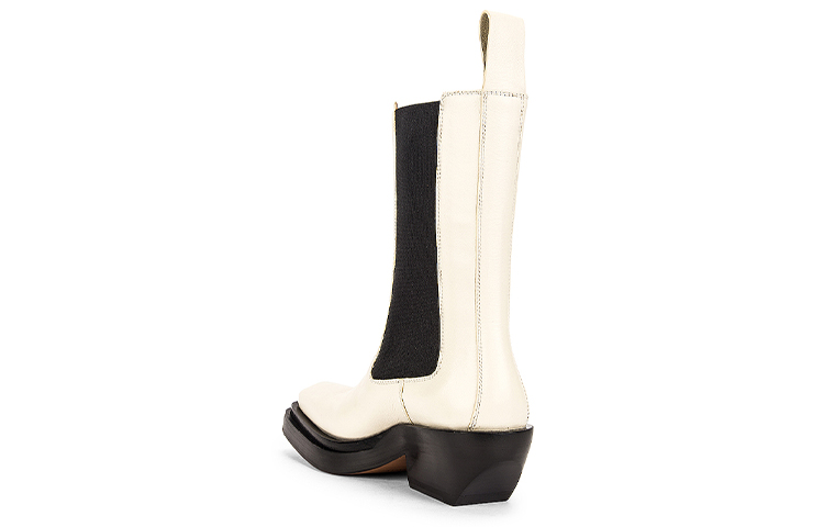 (W) Bottega Veneta Chelsea Boot 'Retro Fashion White Black' 圖 5