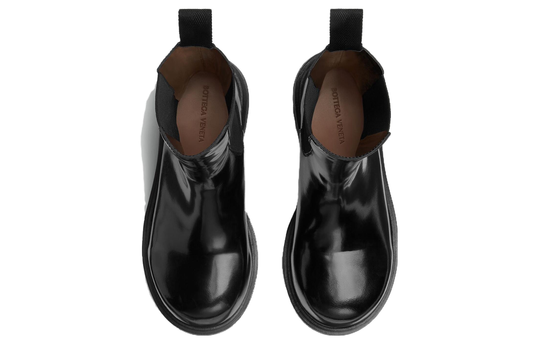 Lookbook (W) But Bottega Veneta Chelsea 'Fireman Black Calfskin' Lelaki Hitam. 754259V3H801000