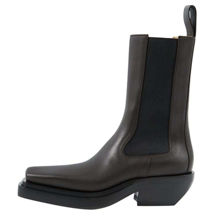 (W) Bottega Veneta Chunky Heel Ankle Boot 'Brown Leather'