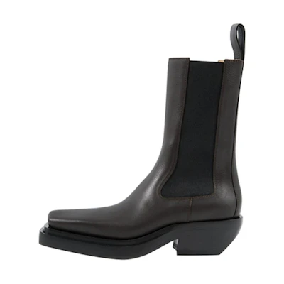 (W) Bottega Veneta Chunky Heel Ankle Boot 'Brown Leather'