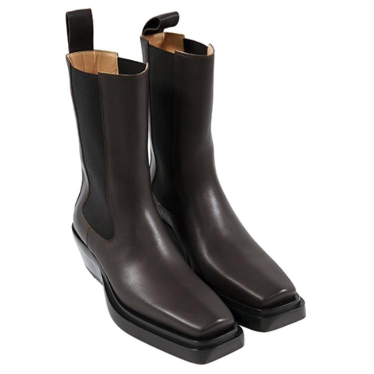(W) Bottega Veneta Chunky Heel Ankle Boot 'Brown Leather' 圖 4