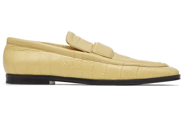 (W) Bottega Veneta Croc-Effect Leather Loafer Yellow 圖 2