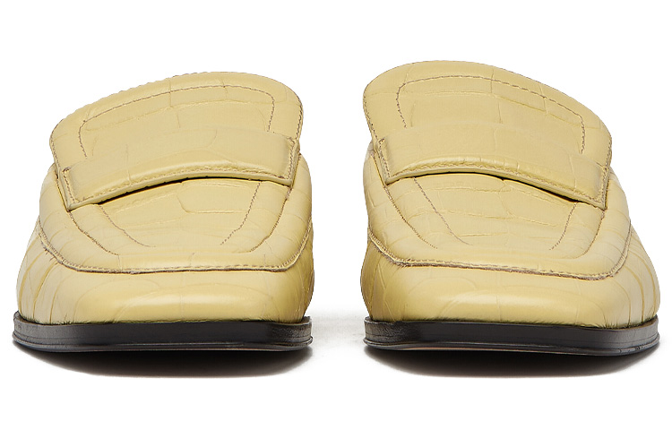 (W) Bottega Veneta Croc-Effect Leather Loafer Yellow 圖 4