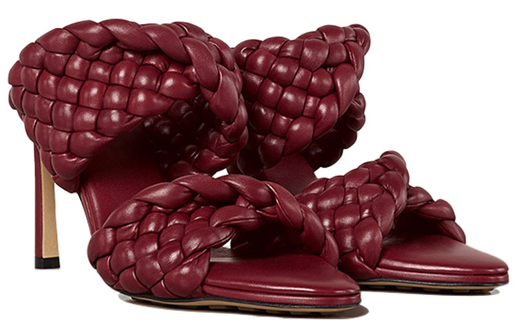 (W) Bottega Veneta Curve 'Bordeaux Woven Leather Strap' 圖 2
