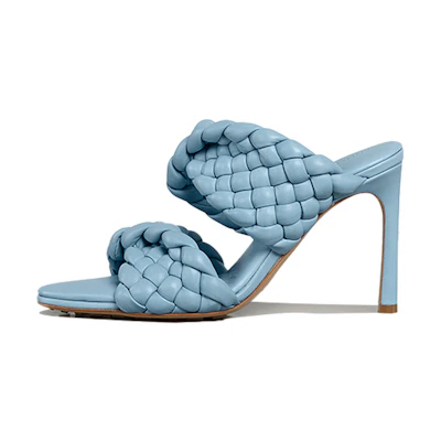 (W) Bottega Veneta Curve 'Ice Blue Woven Leather'