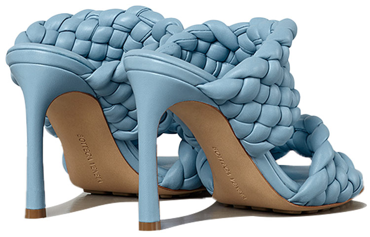 (W) Bottega Veneta Curve 'Ice Blue Woven Leather' 圖 4
