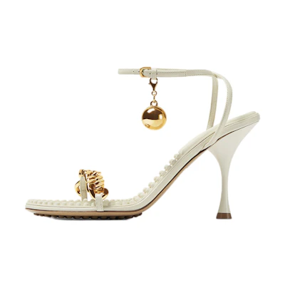 (W) Bottega Veneta Dot High Heel Sandals 'White'