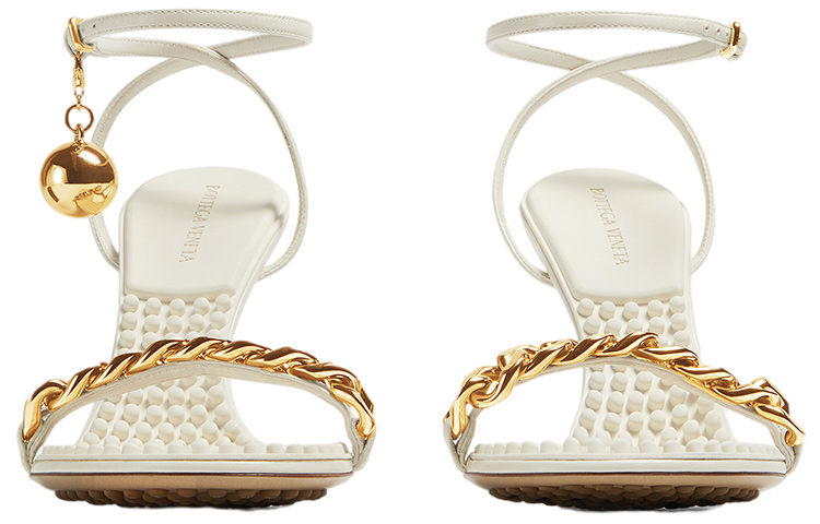 (W) Bottega Veneta Dot High Heel Sandals 'White' 圖 4