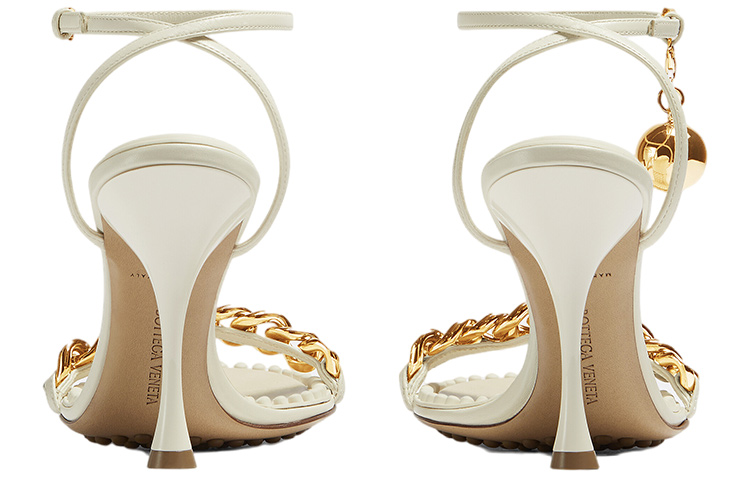 (W) Bottega Veneta Dot High Heel Sandals 'White' 圖 5