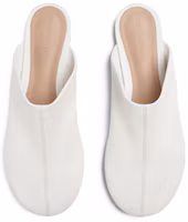 Shop (Women) Bottega Veneta Dot Sock Leather Mules White 667185VBP409013