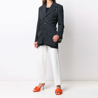 (W) Bottega Veneta 修身單排扣Logo西裝外套黑色 618650VA5S01000 Lookbook (W) Bottega Veneta 修身單排扣Logo西裝外套黑色 618650VA5S01000