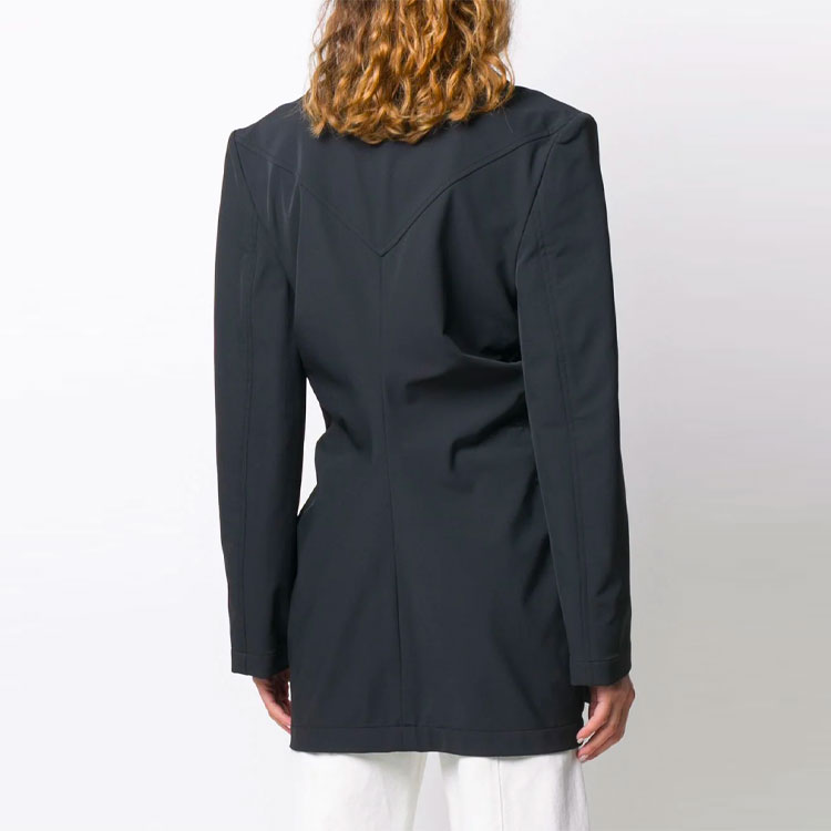 Purchase (W) Bottega Veneta 修身單排扣Logo西裝外套黑色 618650VA5S01000