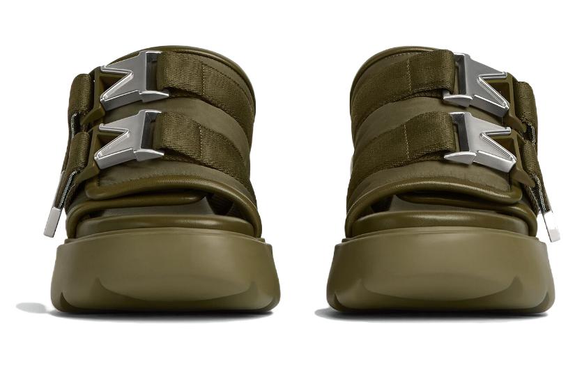 (W) Bottega Veneta Flash 'Green Block Heel Slides' 圖 3