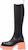 (W) Bottega Veneta Flash Boot Lutut Tinggi 'Hitam Flamingo' 667149-VBS50-1475