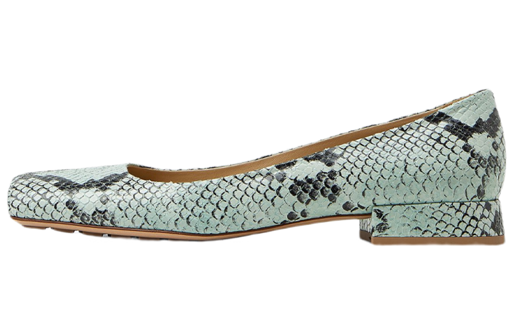 Buy (W) 보테가 베네타 플랫 '라이트 그린 파이톤' (54 characters) 692090V1T204899