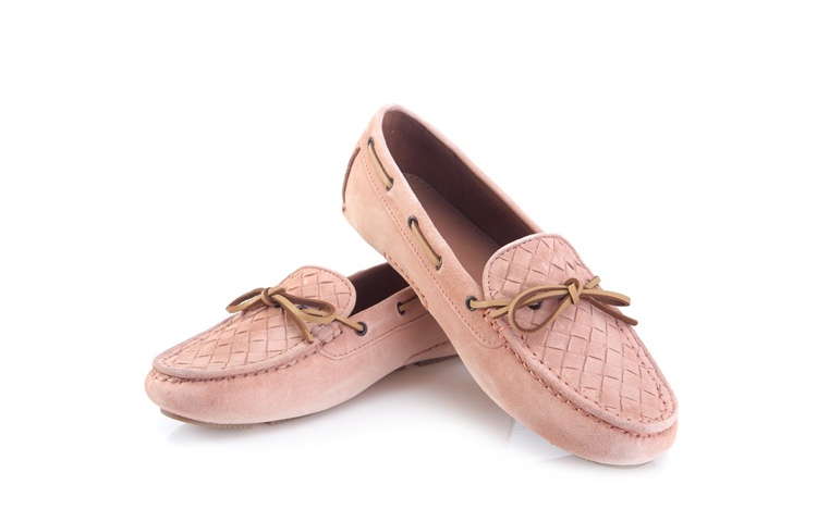 Order (Women) Bottega Veneta Flat Calfskin Intrecciato Lace-Up 'Nude' 283058VFCA16813