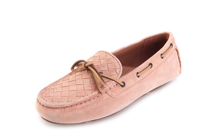 Lookbook (Women) Bottega Veneta Flat Calfskin Intrecciato Lace-Up 'Nude' 283058VFCA16813