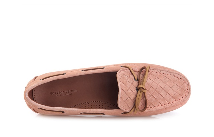 Shop (Women) Bottega Veneta Flat Calfskin Intrecciato Lace-Up 'Nude' 283058VFCA16813