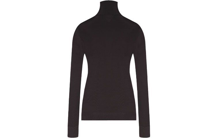 (Women) Bottega Veneta FW21 Black Logo Turtleneck Sweater 664274V09V02113