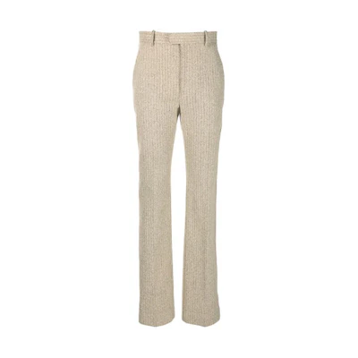 (Women) Bottega Veneta FW21 High-Waisted Knit Effect Beige Pants 657740V0OC01124