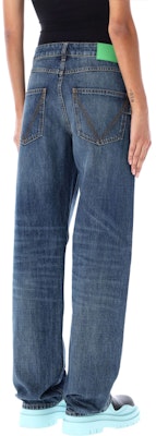 (Women) Bottega Veneta FW22 Blue Washed Mid-Rise Straight-Leg Jeans. 710772V2EN04715 Purchase (Women) Bottega Veneta FW22 Blue Washed Mid-Rise Straight-Leg Jeans. 710772V2EN04715