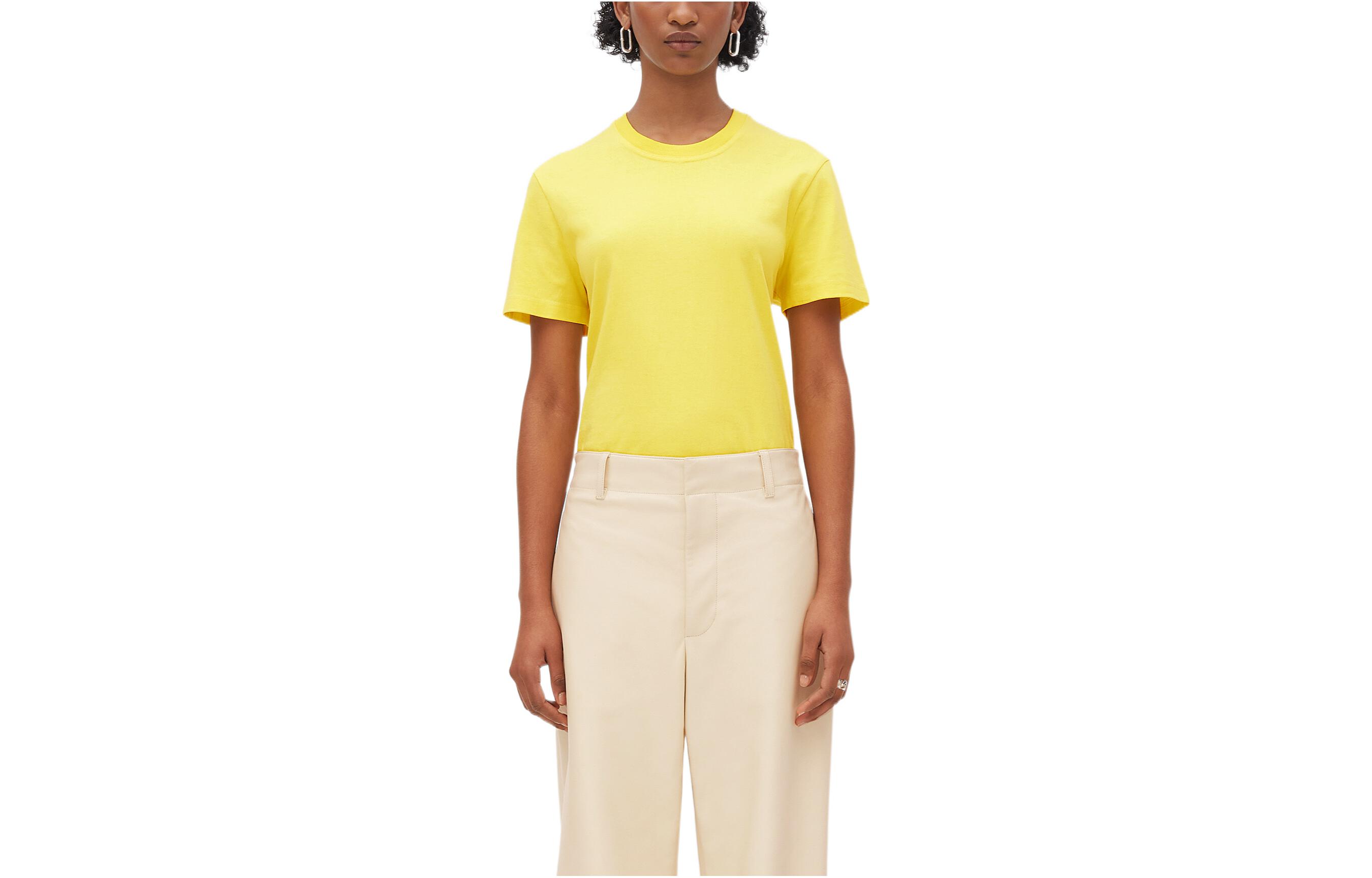 (Women) Bottega Veneta FW22 Casual Solid Color Crew Neck Short Sleeve T-Shirt 649060VF1U07400