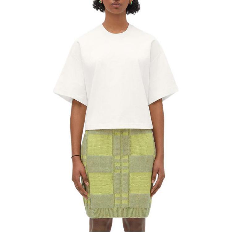 (Women) Bottega Veneta FW22 White Plain Round Neck Short Sleeve T-Shirt 707791VKLZ09071