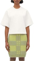 (Women) Bottega Veneta FW22 White Plain Round Neck Short Sleeve T-Shirt 707791VKLZ09071 (Women) Bottega Veneta FW22 White Plain Round Neck Short Sleeve T-Shirt 707791VKLZ09071