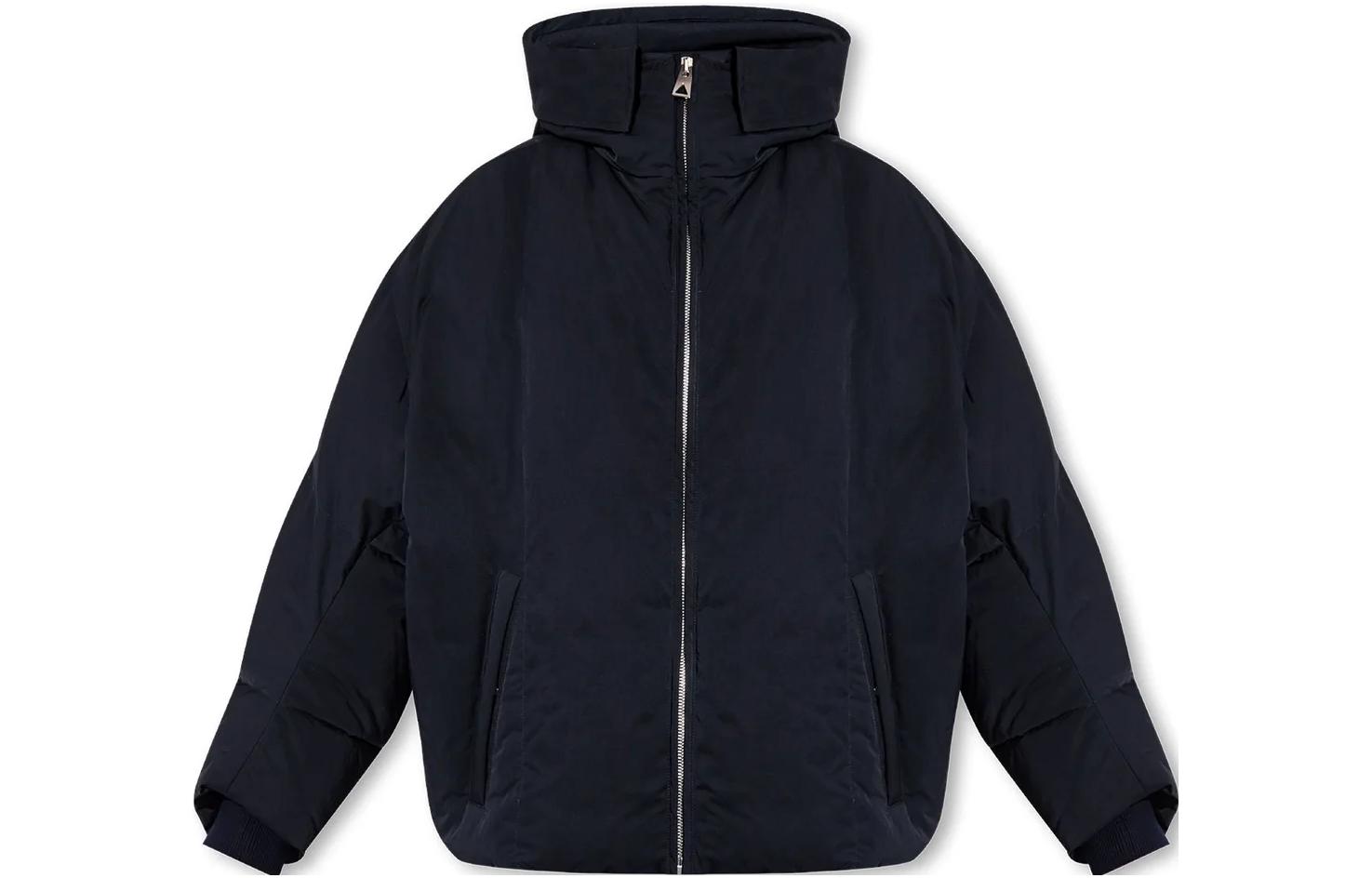 (Women) Bottega Veneta FW23  Blue Solid Color Zip Hoodie Jacket. 766757VF4K0-4030