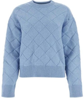 (Women) Bottega Veneta FW23 Solid Color Crewneck Pullover Sweater Light Blue. 753728V36Y04225 Buy (Women) Bottega Veneta FW23 Solid Color Crewneck Pullover Sweater Light Blue. 753728V36Y04225